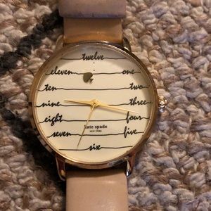 Kate Spade Cursive Watch Tan